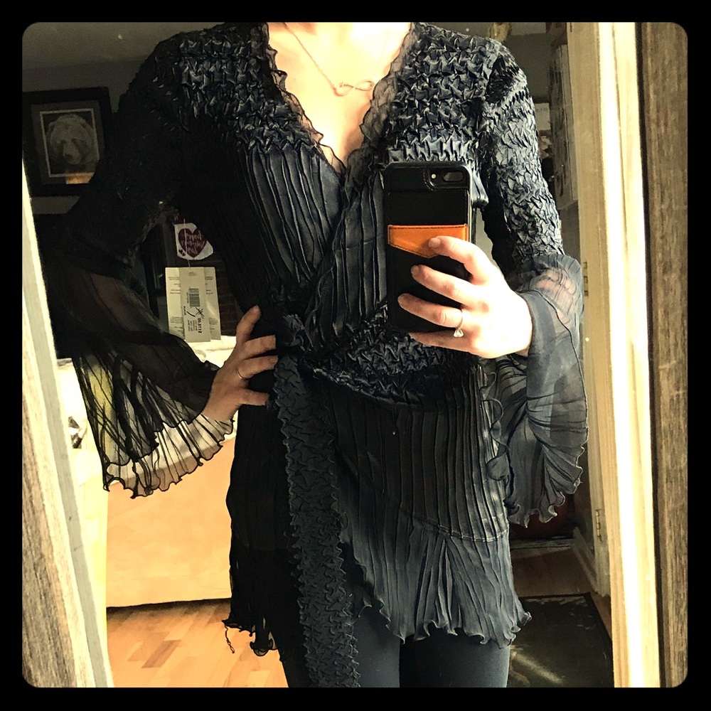 Elegant wrap tunic NWT